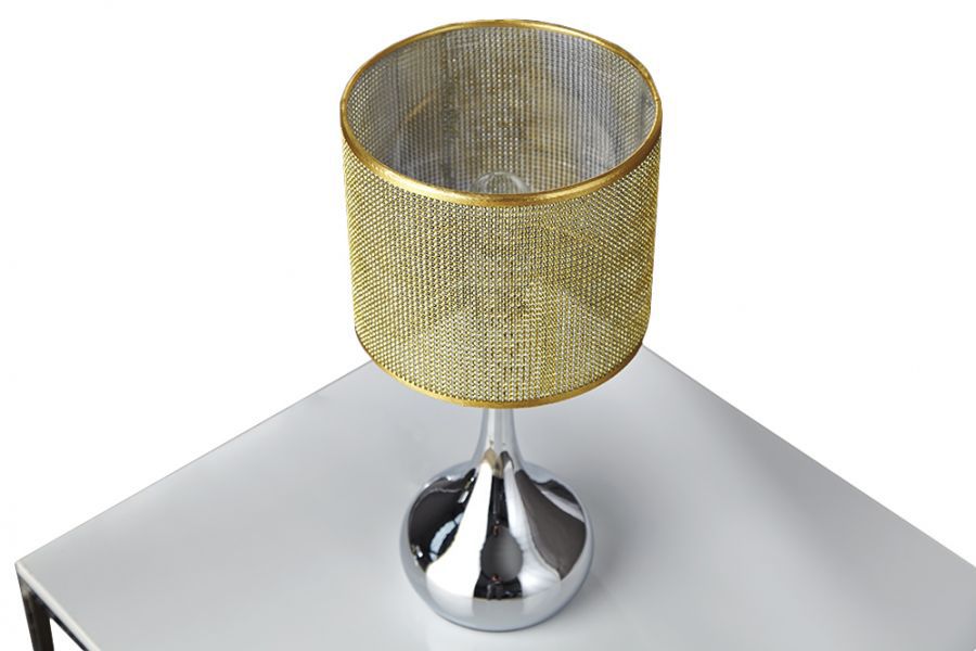 Lampa Glamour Drop złota stołowa  - Invicta Interior